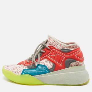 Stella Mccartney Trainer Size 43 Multicolor Faux Leather And Knit Fabric Lace